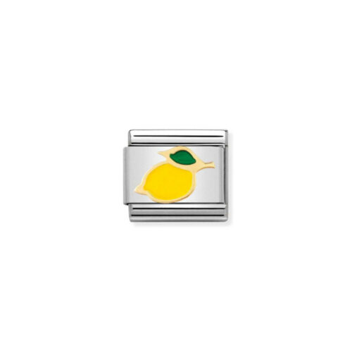 Nomination - Composable™ Classic Fruits in stainless steel with enamel and 18k gold (09_Lemon)