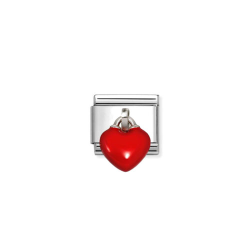 Nomination – Composable™ Classic 3D CHARMS stainless steel, enamel, 925 sterling silver RED Heart