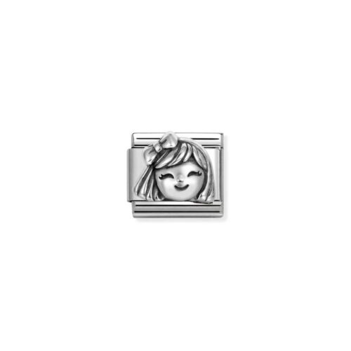 Nomination – Composable™ Classic OXIDIZED SYMBOLS in steel and 925 sterling sterling silver Girl