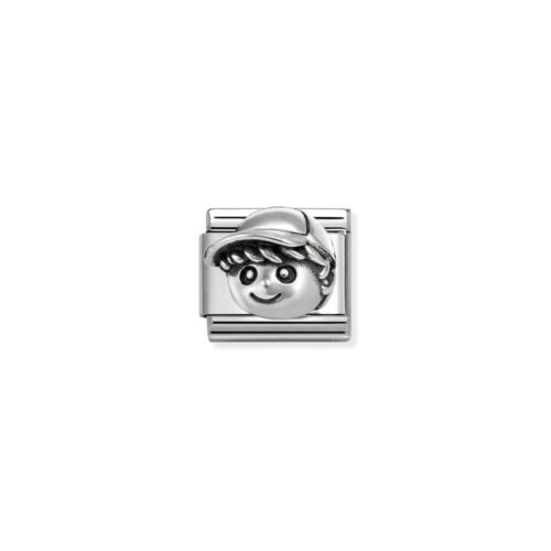 Nomination – Composable™ Classic OXIDIZED SYMBOLS in steel and 925 sterling sterling silver Boy