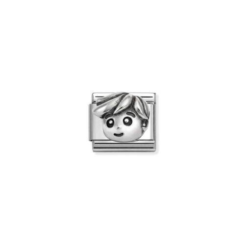 Nomination – Composable™ Classic OXIDIZED SYMBOLS in steel and 925 sterling sterling silver Dad