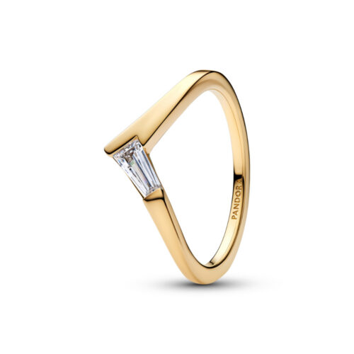 Pandora - Tiara baguette ring med 14k forgylling