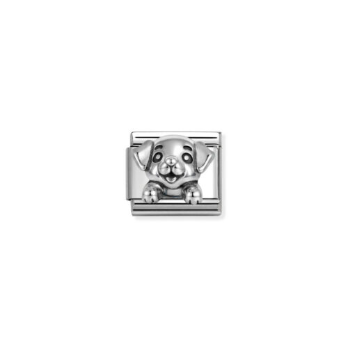 Nomination - Composable™ Classic OXIDIZED SYMBOLS in steel and 925 sterling sterling silver Dog