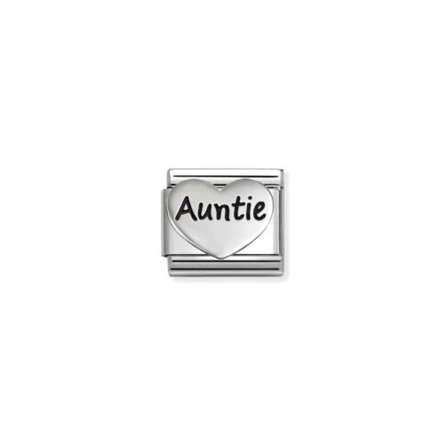 Nomination – Composable™ Classic OXIDIZED SYMBOLS in steel and 925 sterling sterling silver Auntie Heart new