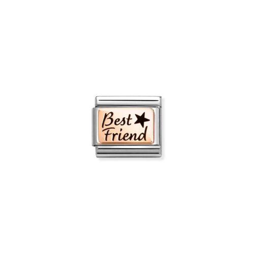 Nomination – Composable™ Classic PLATES (IC) steel and 9k rose gold Best Friends