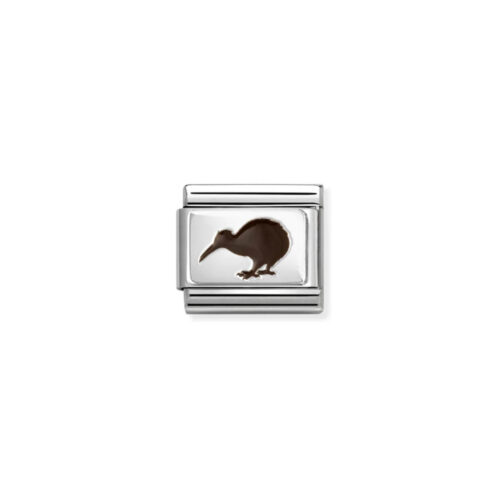 Nomination – Composable™ Classic PLATES SYMBOLS in stainless steel, 925 sterling silver and enamel Kiwi
