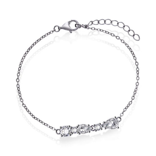 Sandra Lyng x Pan Jewelry -  Diva drop armbånd i 925 sølv med stener