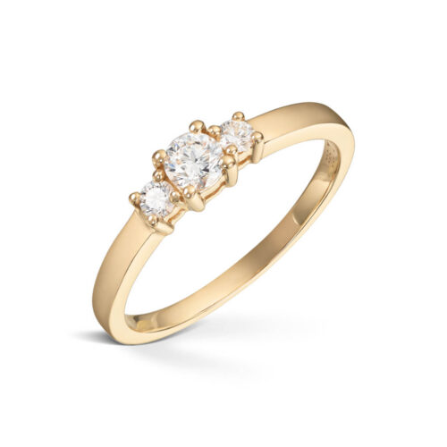 Diamonds by Frisenberg -Diamantring i gult gull og diamanter.