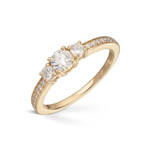 Diamonds by Frisenberg -Diamantring i gult gull og diamanter.