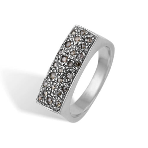 By Birdie - Brooklyn Pavé Ring i 925 sølv med diamanter