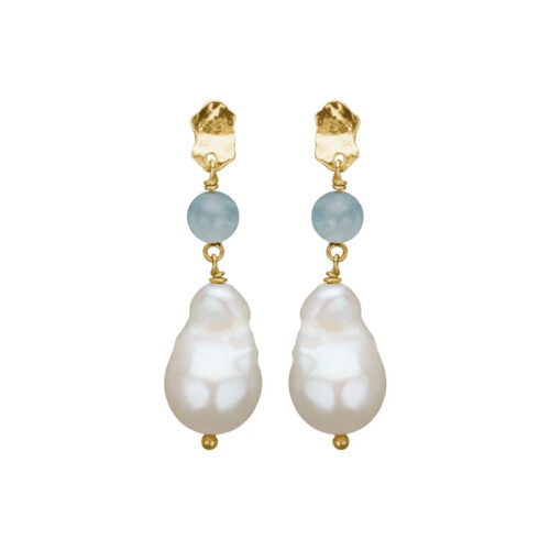 By Birdie - Naja Aqua Pearl i 14k gull