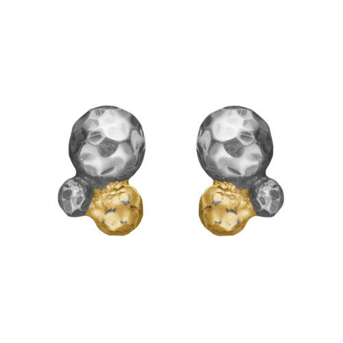 By Birdie - Rose Buds Cluster-3 Golden i 925 sølv