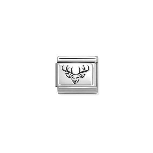Nomination – Composable™ Classic PLATES (IC) steel and 925 sterling silver Stag head