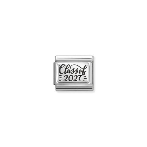 Nomination – Composable™ Classic PLATES OXIDIZED steel and 925 sterling silver Class 2027 plate