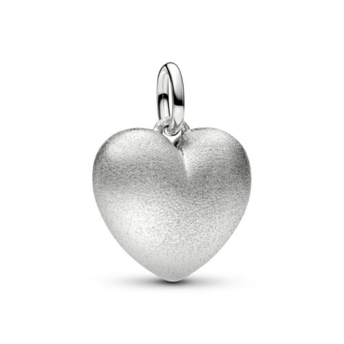 Pandora - Matt puffy hjerte charm