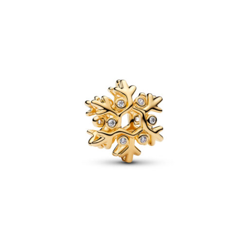 Pandora - Snøfnugg charm i 14k forgylling
