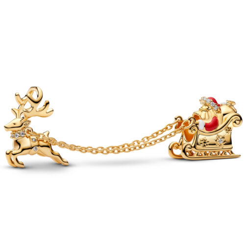 Pandora - Julenissens slede charm i 14k forgylling