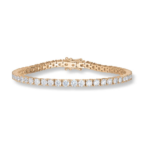 Diamonds by Frisenberg - Tennisarmbånd/tennisarmlenke i gult gull med diamanter. 7,4 carat TW/VS