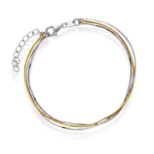 Pan Jewelry Trend - Fusion armbånd i 925 sølv, tofarget