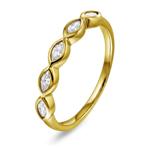 Pan Jewelry Trend - Ring i forgylt 925 sølv med zirkonia