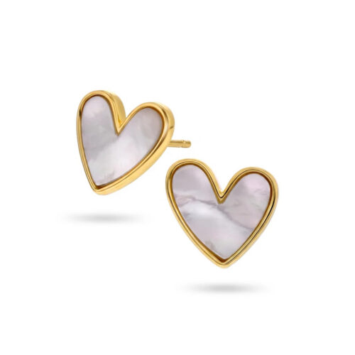 Pan Jewelry Trend - Amor ørepynt i forgylt 925 sølv med perlemor