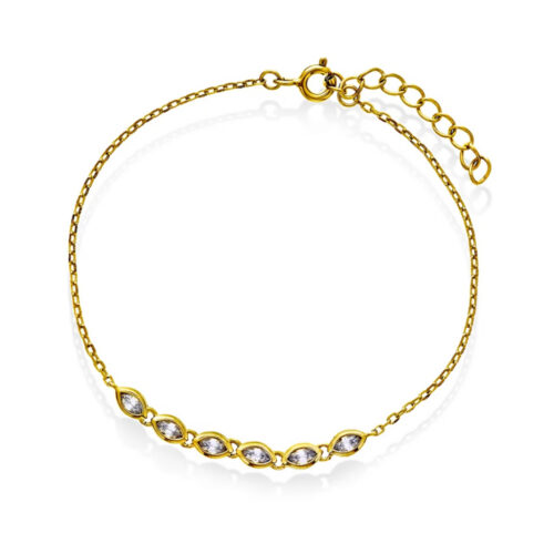 Pan Jewelry Trend - Armbånd i forgylt 925 sølv med zirkonia
