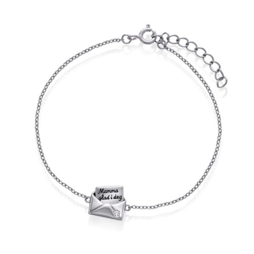 Pan Jewelry Trend - Konvolutt armbånd i 925 sølv med zirkonia