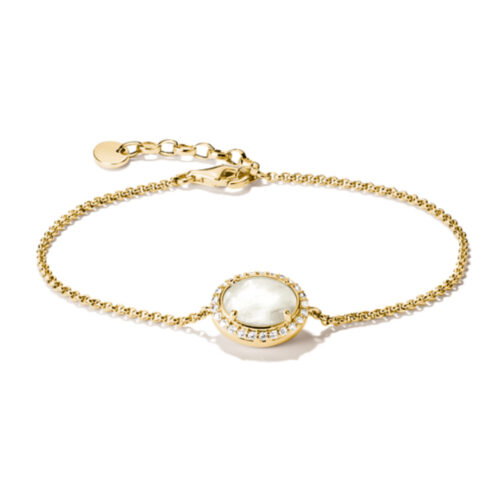 Thomas Sabo - Armbånd Mother of pearl med gullforgylling og zirkonia