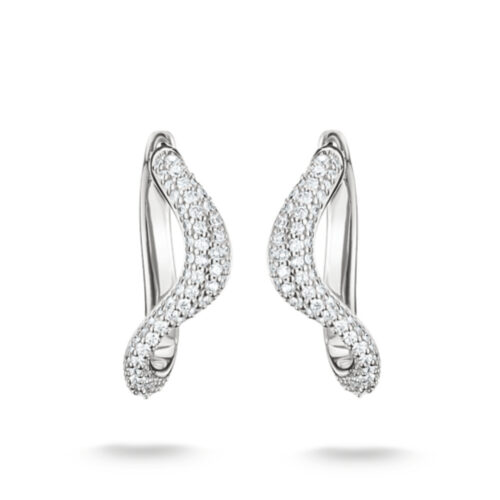 Thomas Sabo - Ørepynt Wave Hoop i sølv med zirkonia