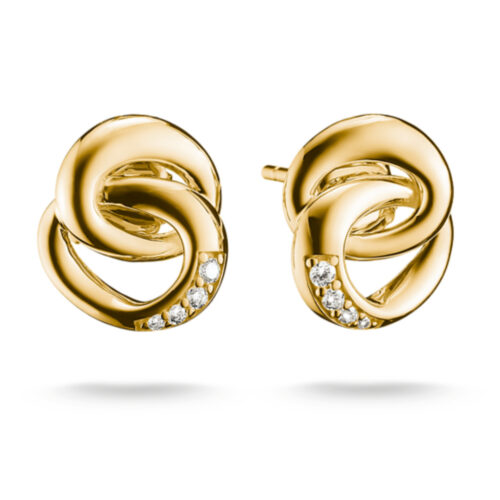 Thomas Sabo - Øtepynt together med 18k gullforgylling og zirkonia