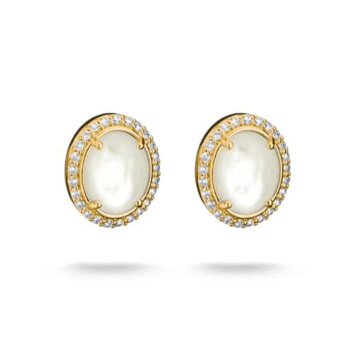 Thomas Sabo - Ørepynt med 18k gullforgylling med perlemor og zirkonia