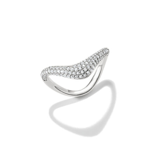Thomas Sabo - Ring i sølv med bølgeform og zirkonia