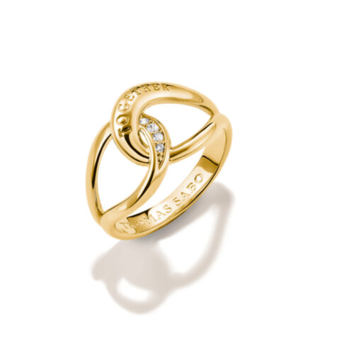Thomas Sabo - Ring Together i gullforgylt med zirkonia