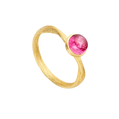 Dulong - Vega Pacific ring i 18k gult gull med rosa turmalin - Small