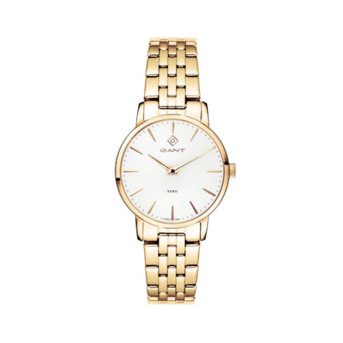 GANT - Park Avenue dameklokke i gullfarget stål, 32 mm