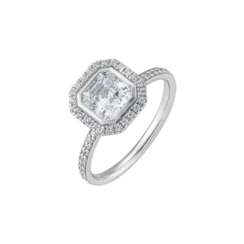 Saint Maurice - Asscher diamantring i hvitt gull 1,755 ct