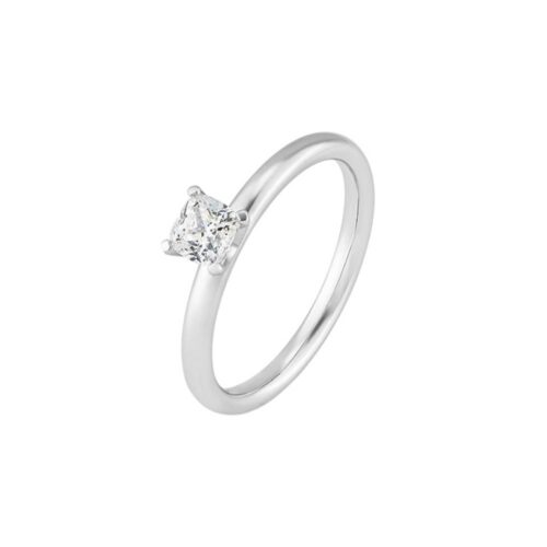 Saint Maurice - Cushion diamantring i hvitt gull 0,50 ct