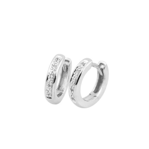 Saint Maurice - Ørepynt i hvitt gull med diamant 0,09 ct