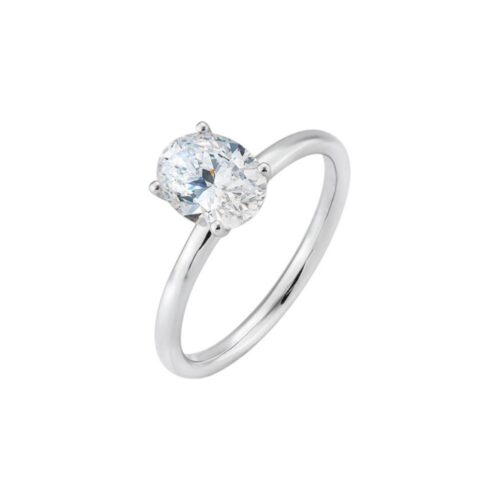 Saint Maurice – Oval diamantring i hvitt gull 1,5 ct