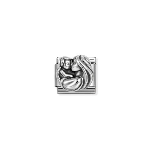 Nomination – Composable™ Classic OXIDIZED SYMBOLS in steel and 925 sterling sterling silver Mum and Child