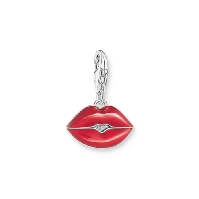 Thomas Sabo - Charm/anheng i sølv med rød emalje, kyss - As We Kiss