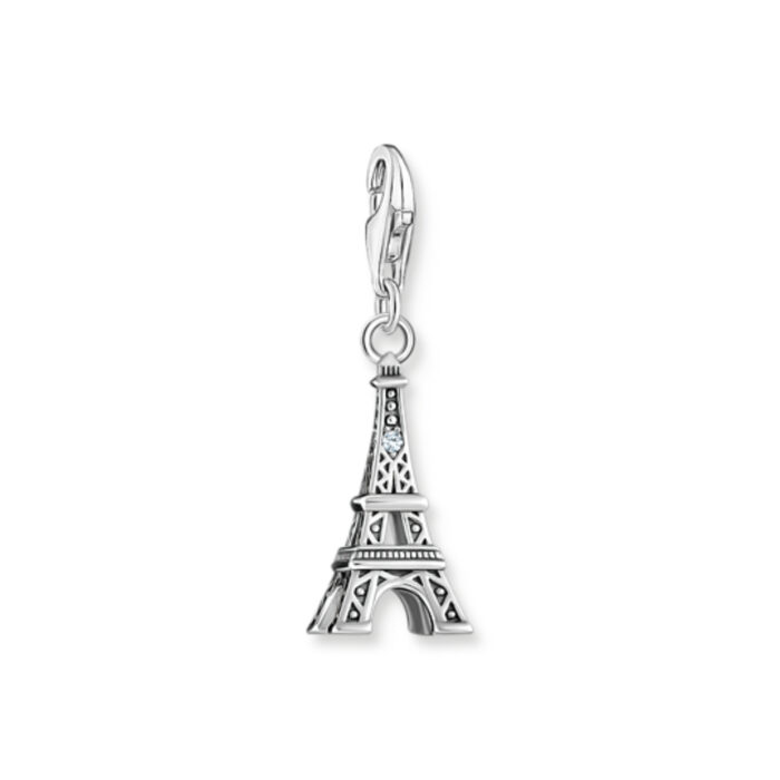 2074 643 21 Thomas Sabo - Charm/anheng i sølv med zirkonia, Eiffeltårnet - As We Kiss Thomas Sabo - Charm/anheng i sølv med zirkonia, Eiffeltårnet - As We Kiss