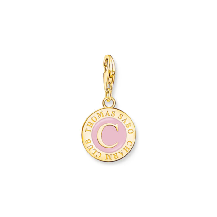 Thomas Sabo - Charm/anheng i forgyldt sølv, rosa mynt - Charmista