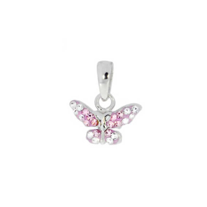 210021 Classic by Gulldia - Anheng 925 sølv - sommerfugl - rosa