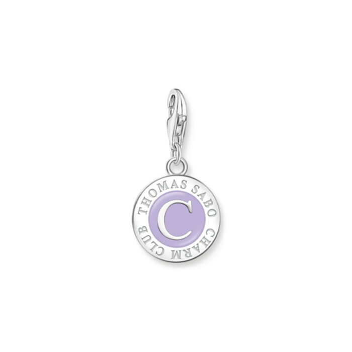 Thomas Sabo - Charm/anheng i sølv, lilla mynt - Charmista