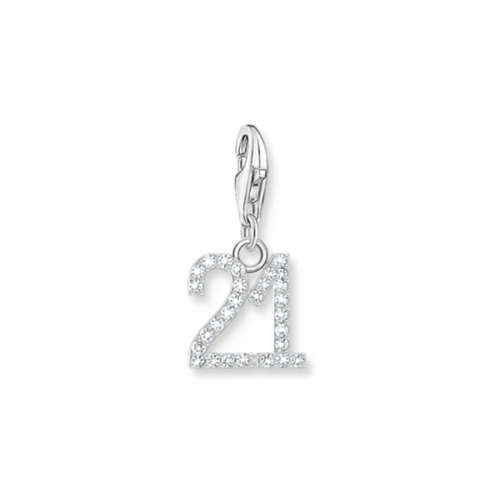 2135 051 21 Thomas Sabo - Charm/anheng i sølv med zirkonia, 21- As We Tell Thomas Sabo - Charm/anheng i sølv med zirkonia, 21- As We Tell