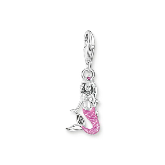 Thomas Sabo - Charm/anheng i sølv med rosa kald emalje, havfrue - Holiday