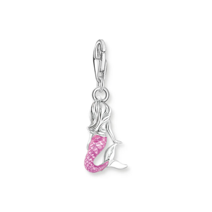 Thomas Sabo - Charm/anheng i sølv med rosa kald emalje, havfrue - Holiday