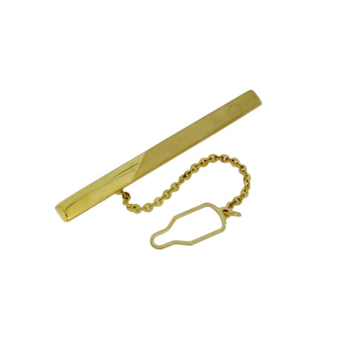 2565022 NC Christophersen - Slipsnål i gult gull med børstet overflate
