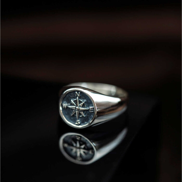 310087 1 A ALEXANDER - Kompass Ring I Sølv